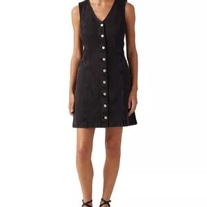 Levi's Black Button-Front Denim Dress